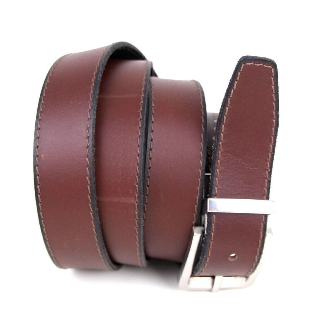 Timberland BROWN BLACK GENUINE LEATHER 1 1/8"Wd REVERSIBLE MEN'S BELT Sz 48 (I74